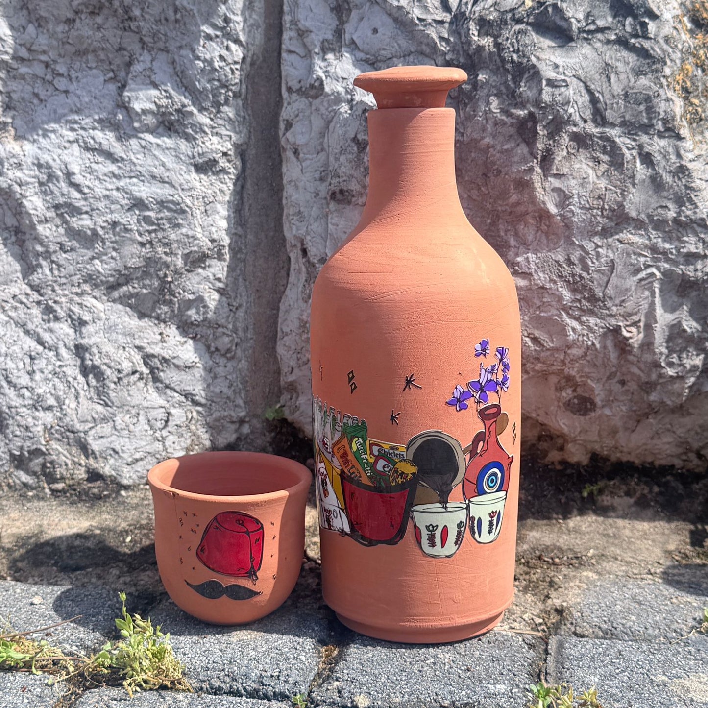 Clay Carafe - Retro