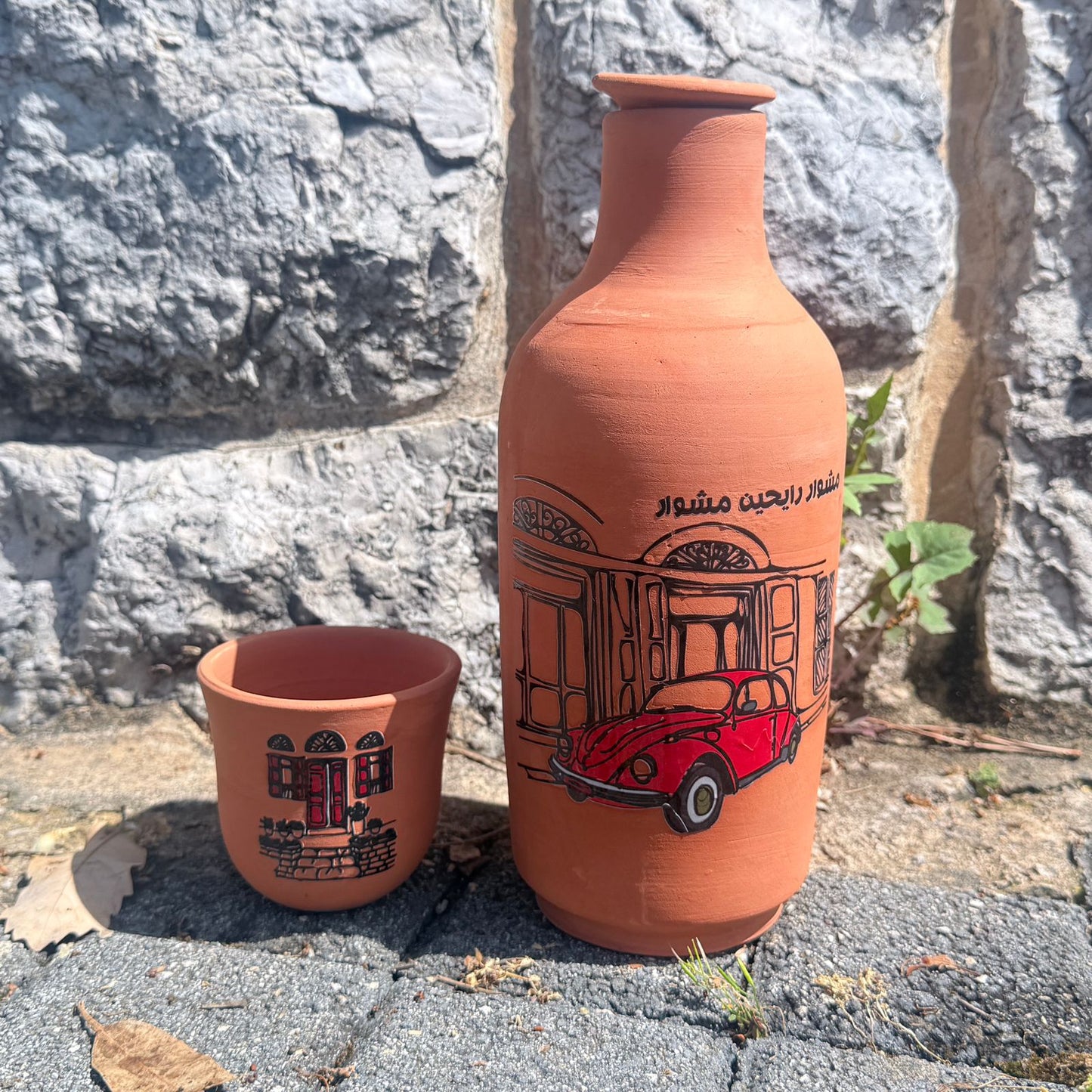 Clay Carafe - Red 2