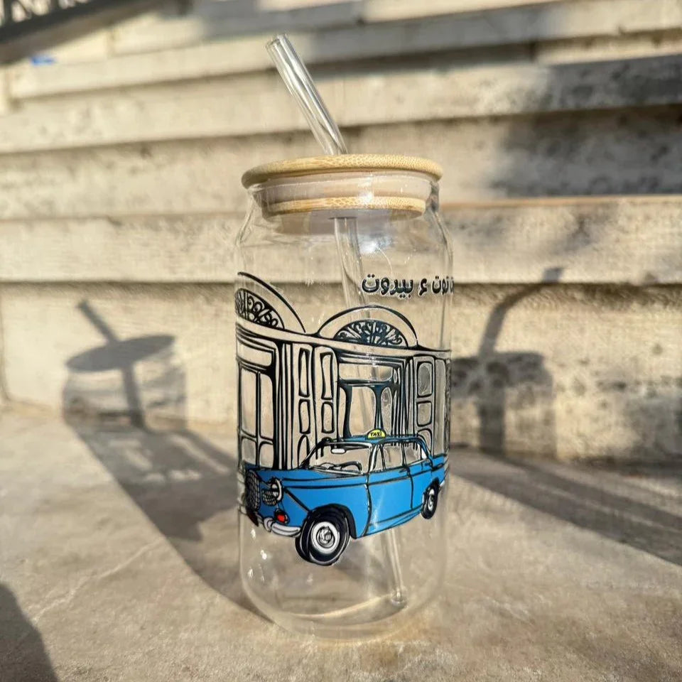 Glass Jar - Blue Car Beirut