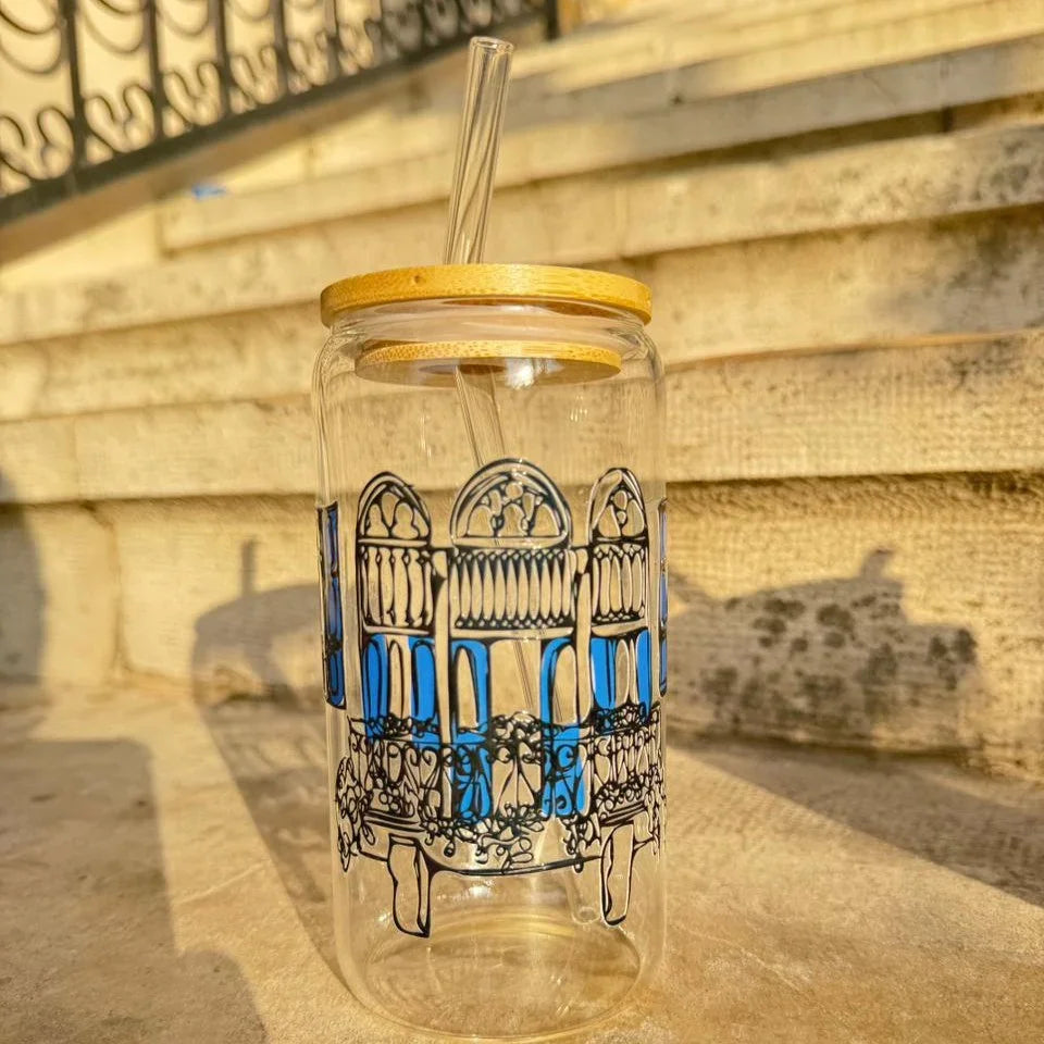 Glass Jar - Blue Windows