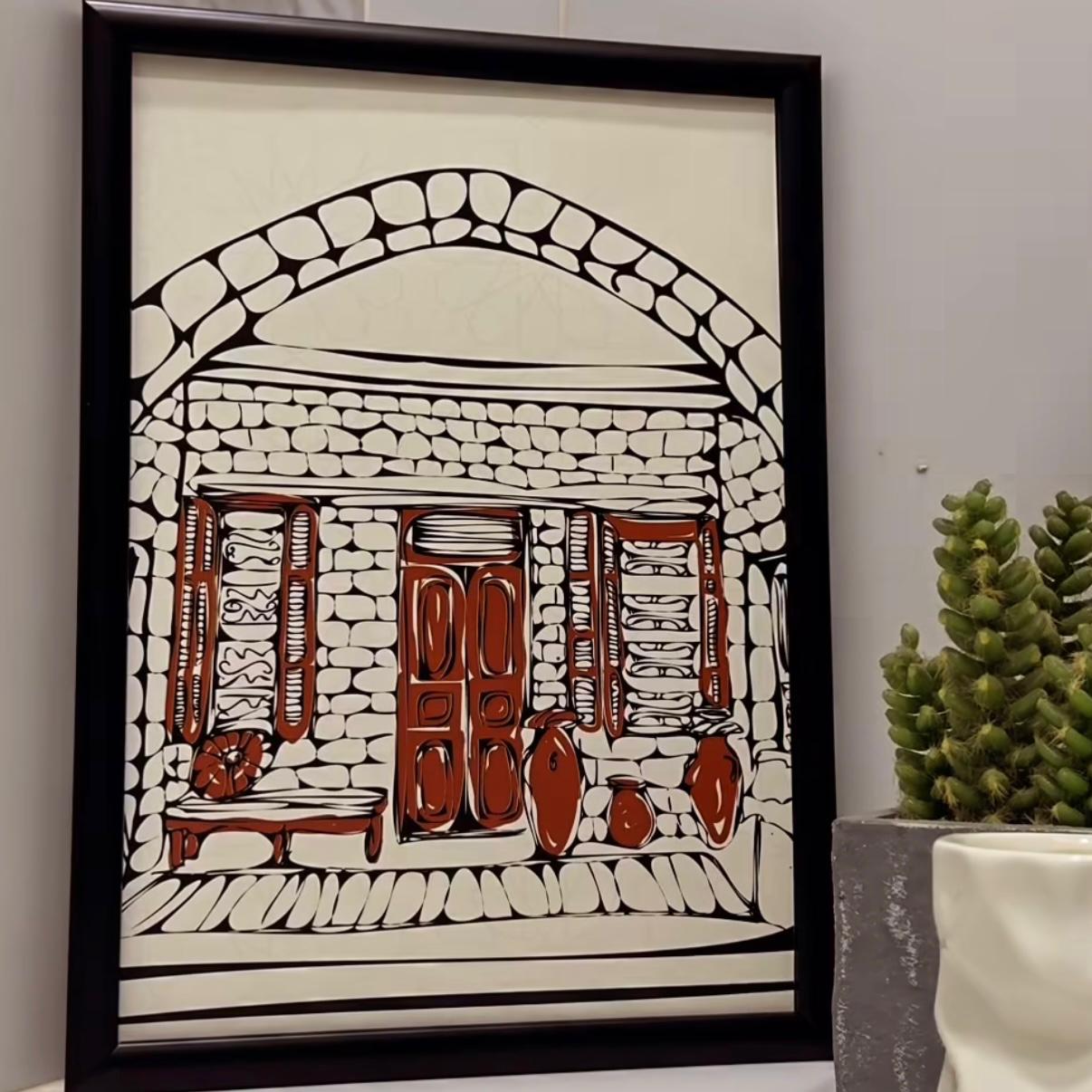 Frame - Brown Windows