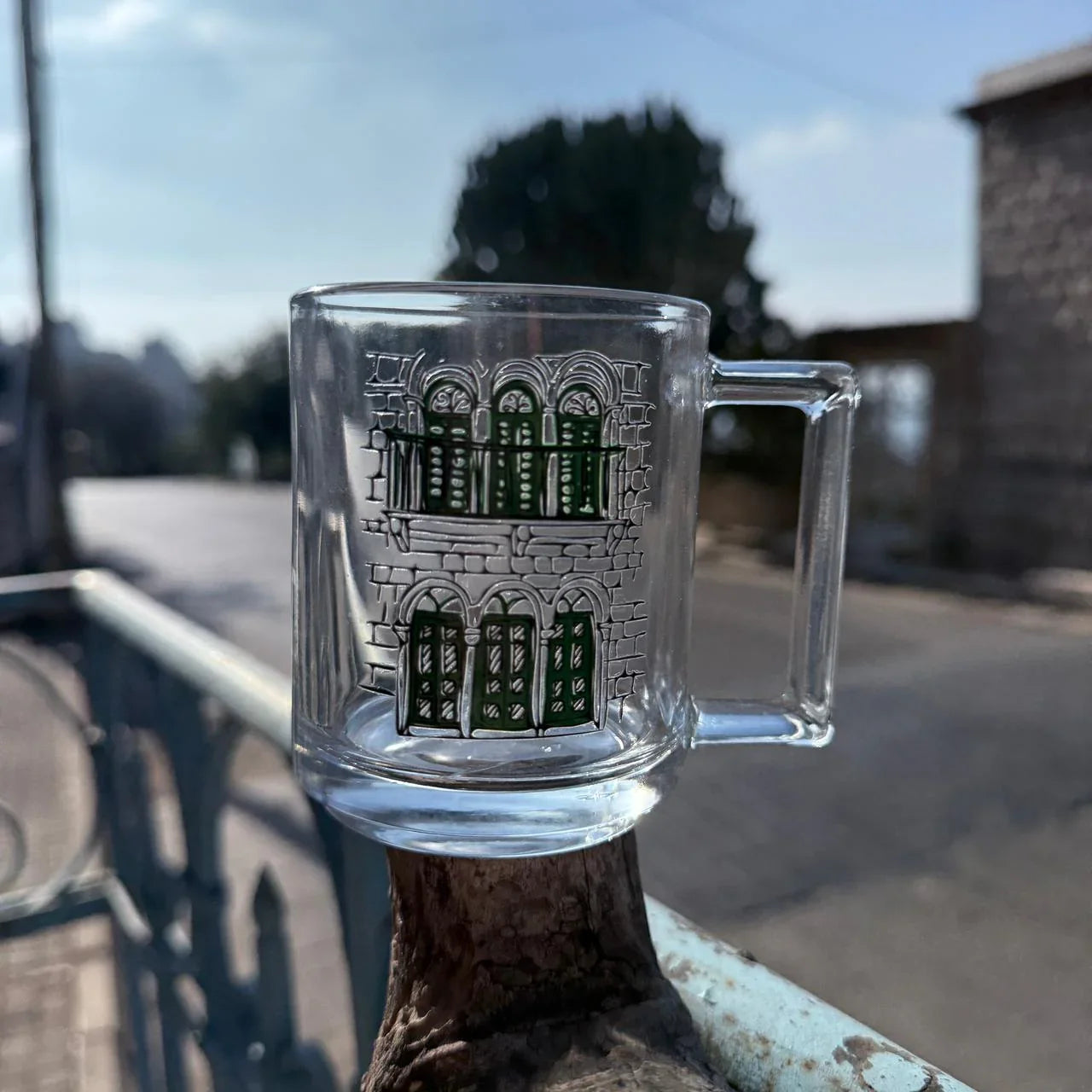 Glass Mug - Green Windows
