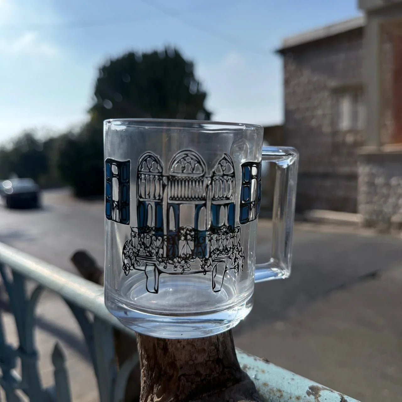 Glass Mug - Blue Windows