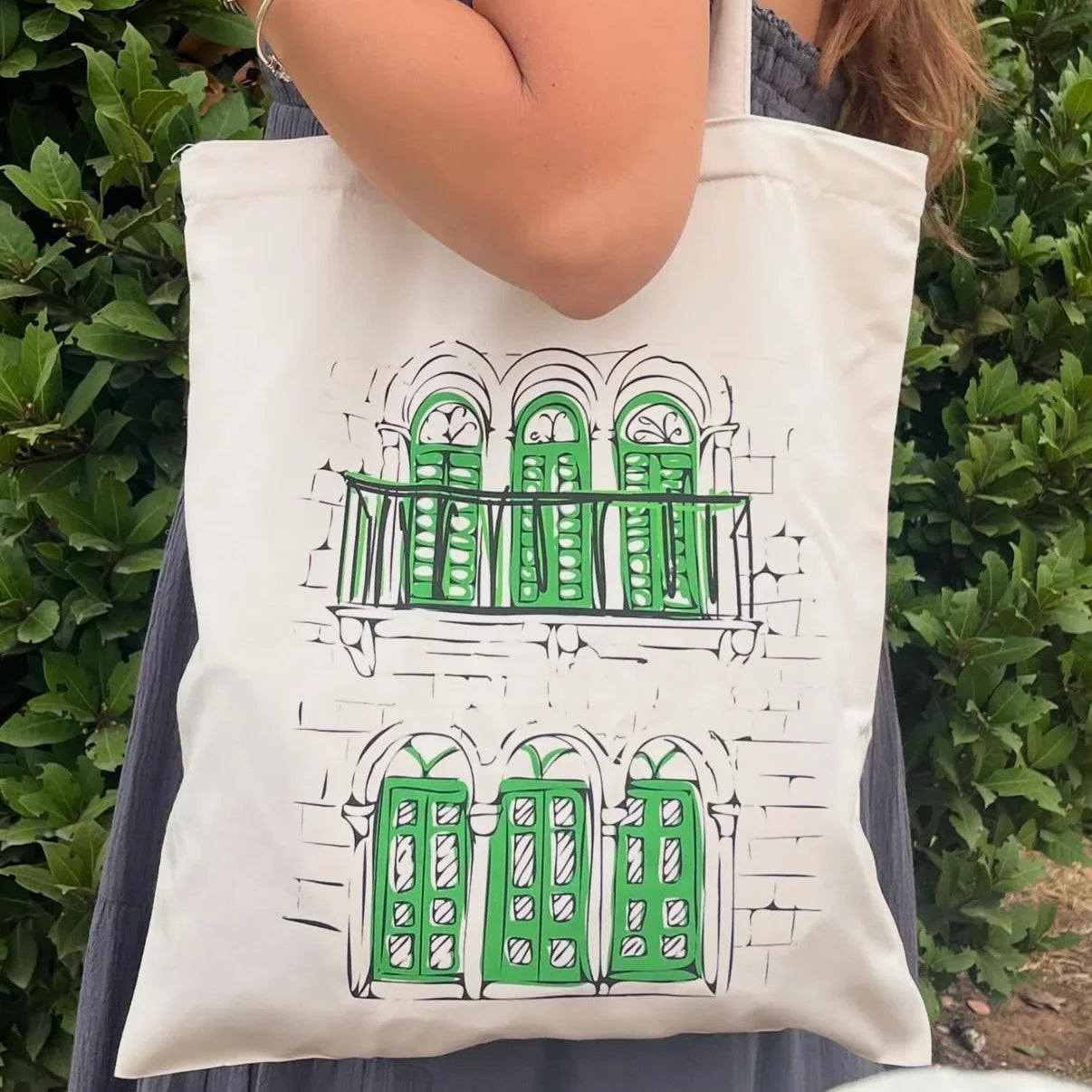 Tote Bag - Green Windows