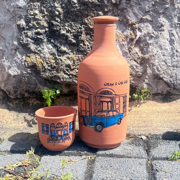 Clay Carafe - Blue 2