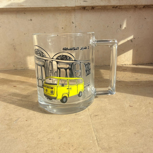 Glass Mug - Yellow Van