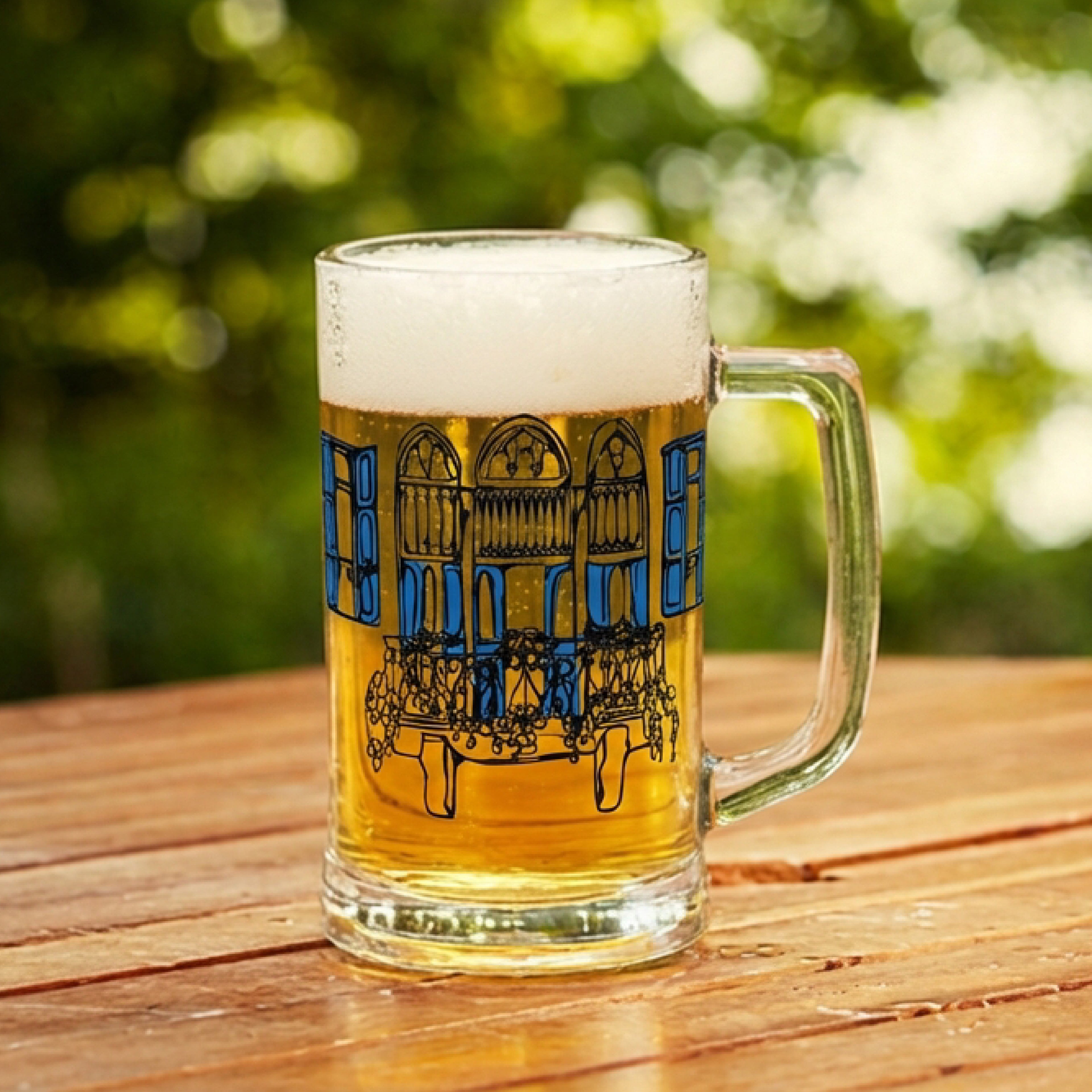 Beer Mug - Blue Windows
